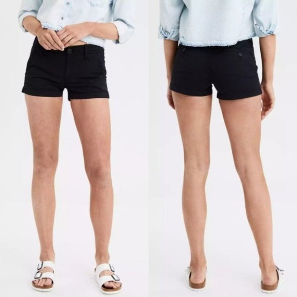 American Eagle Outfitters Midi Black Shorts